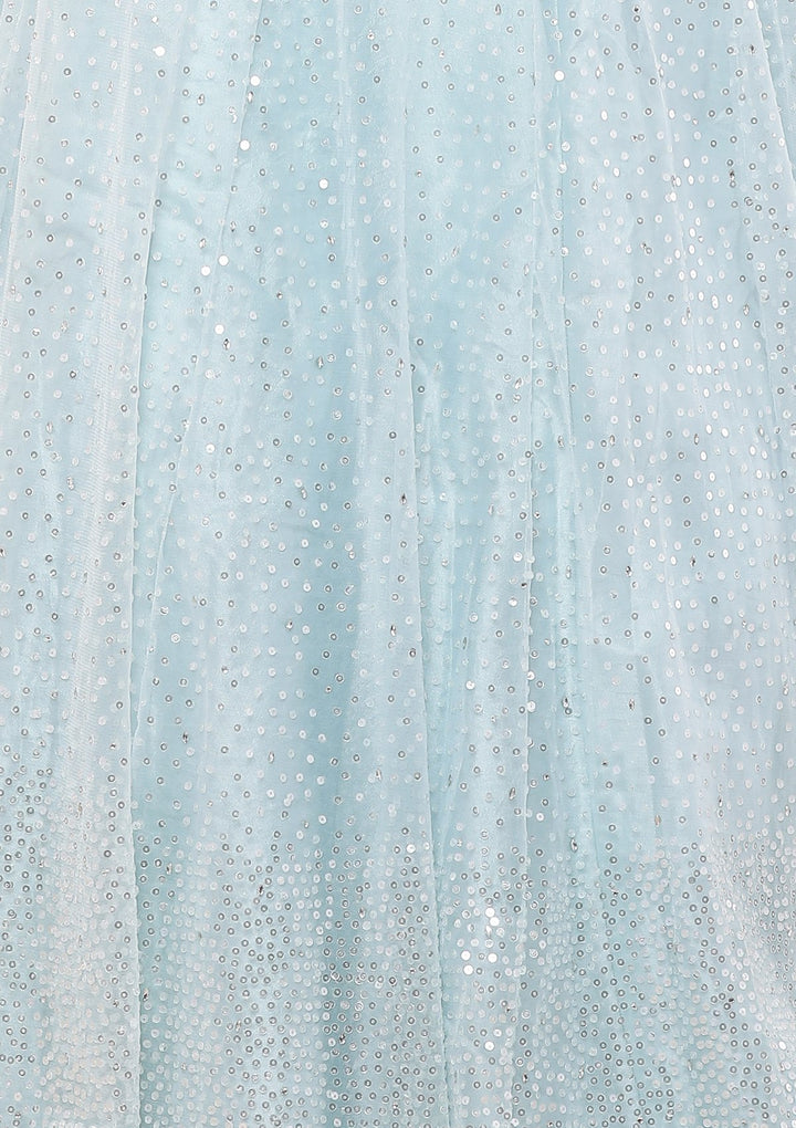 Koskii Sky Blue Lehenga-Koskii