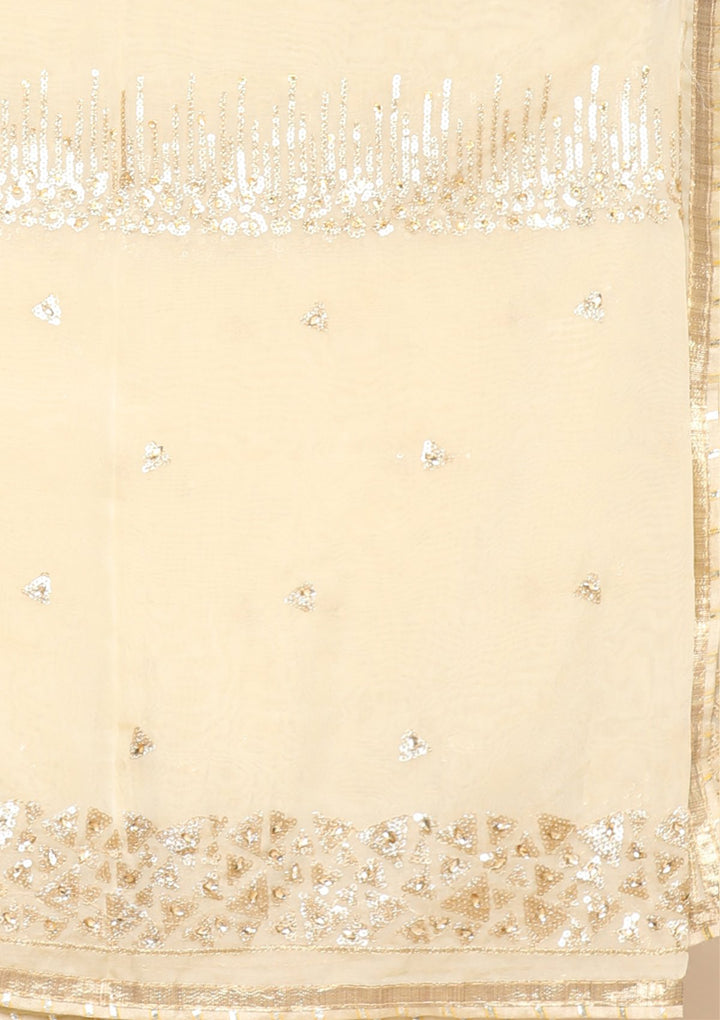 gold zari work designer salwar suit-Koskii