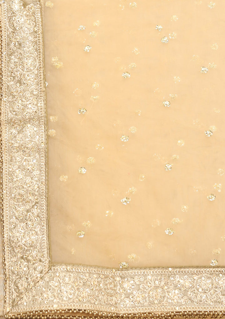 green sequinned designer salwar suit-Koskii