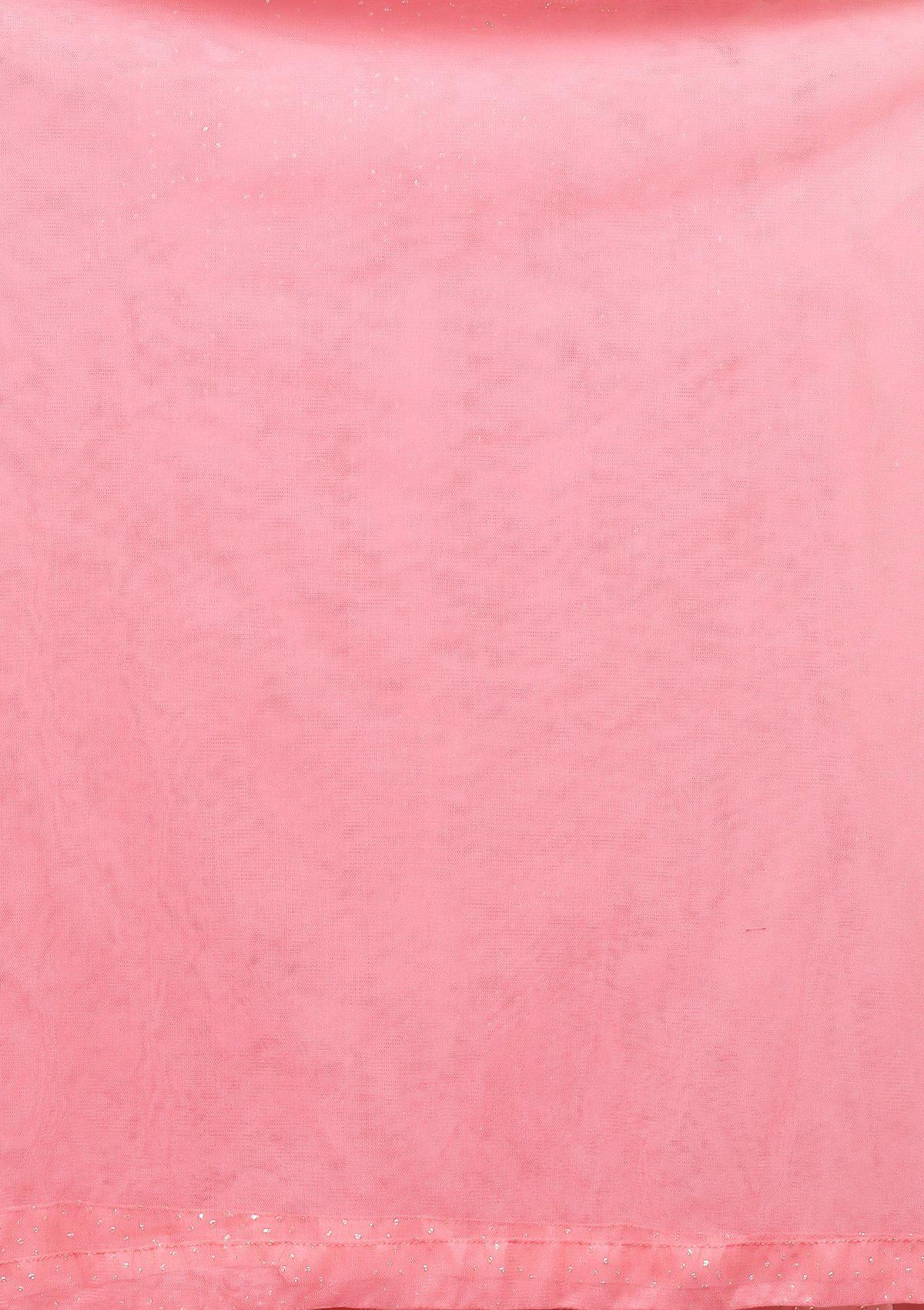 Light Pink Cutdana Work Silk Designer Lehenga-Koskii