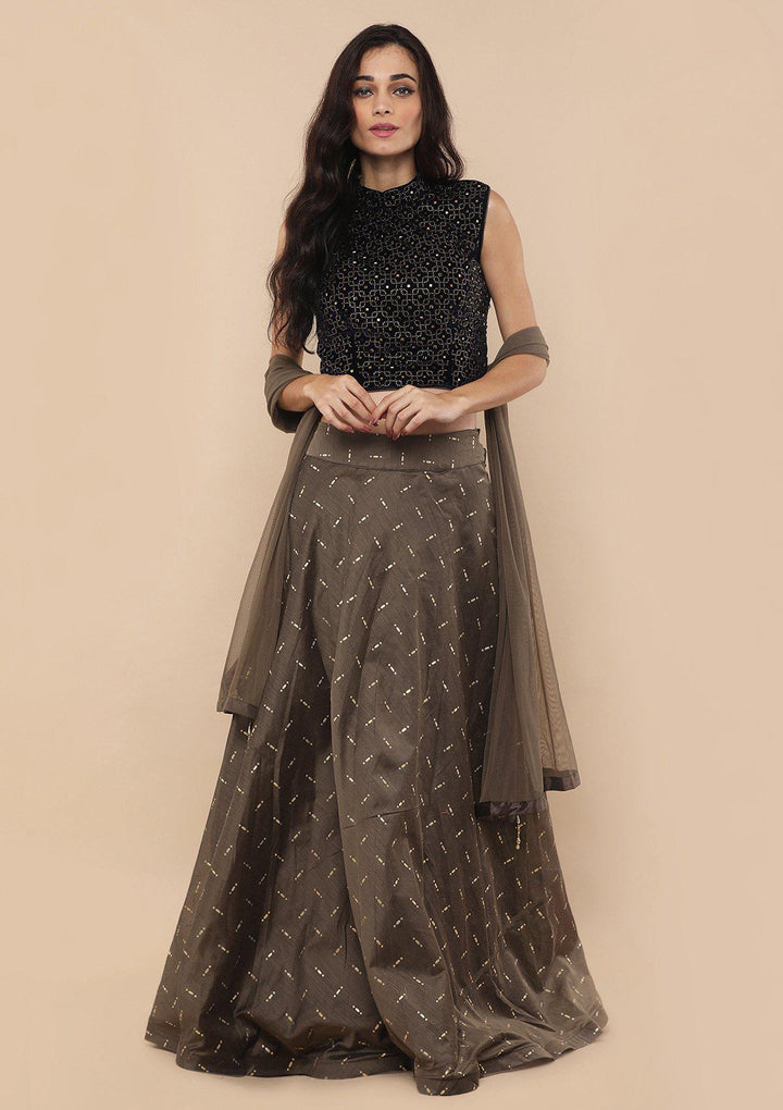 Koskii beige Lehenga-Koskii