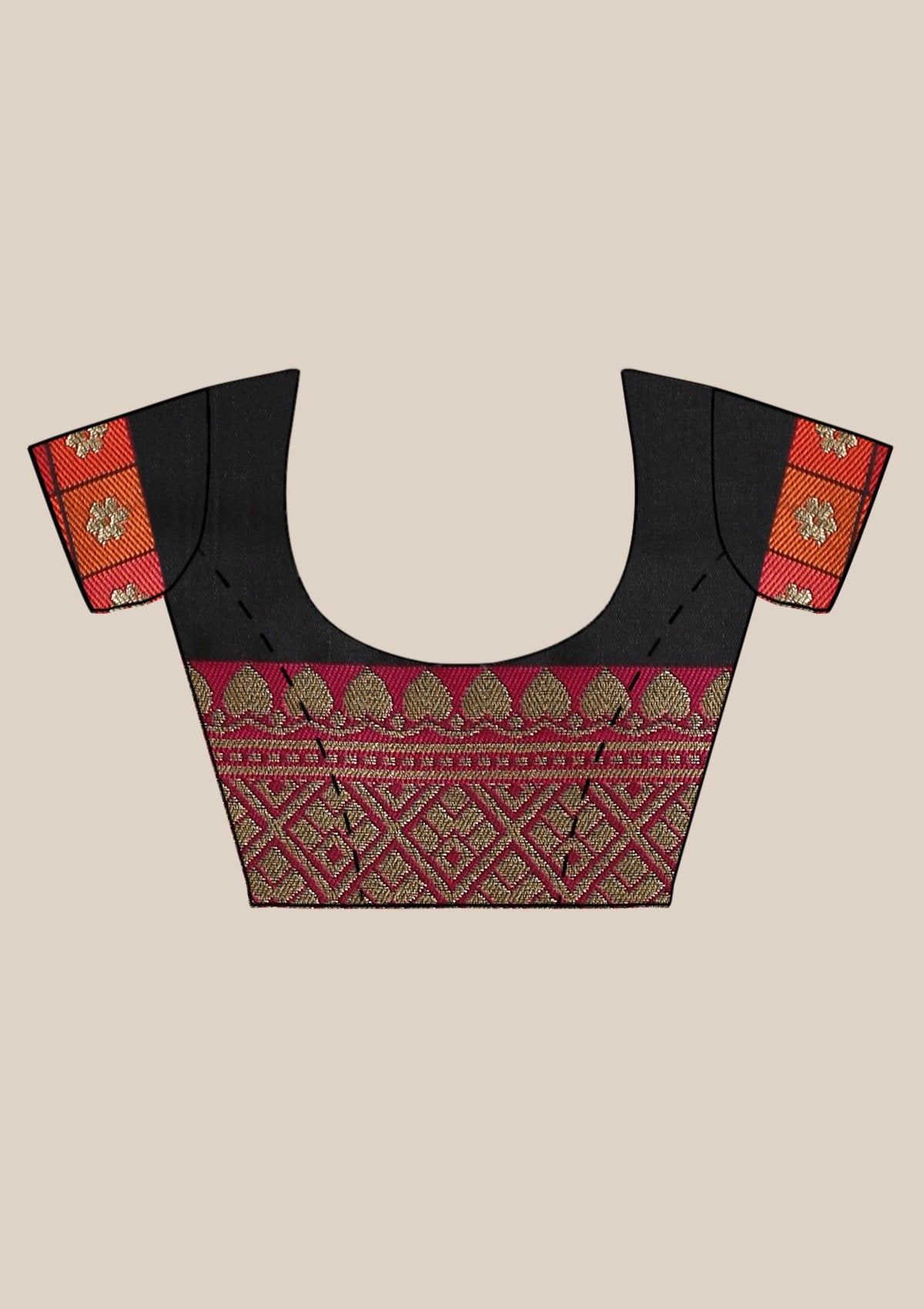 Black Zariwork Taffeta Silk Designer Saree-Koskii