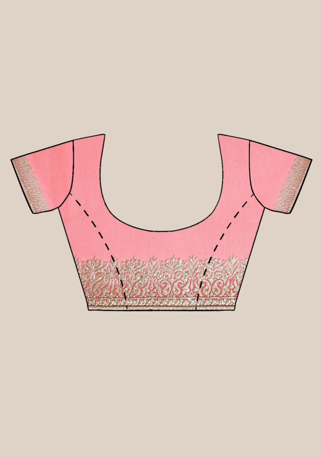 Red Zariwork Chiffon Designer Saree-Koskii