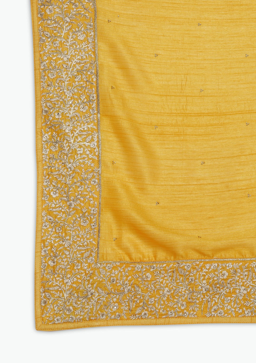 Yellow Swarovski Raw Silk Designer Gown-Koskii