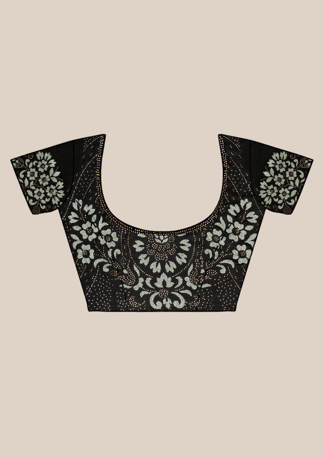 Pista Green Swarovski Georgette Designer Saree-Koskii