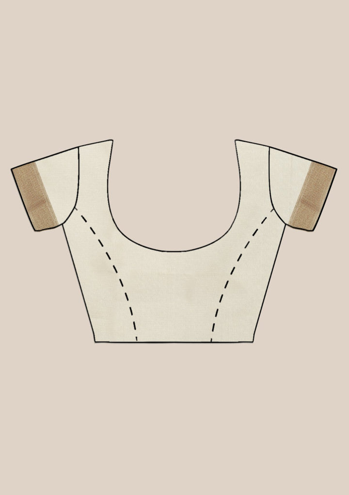 Red and Cream Thread Work Art Silk Designer Saree-Koskii