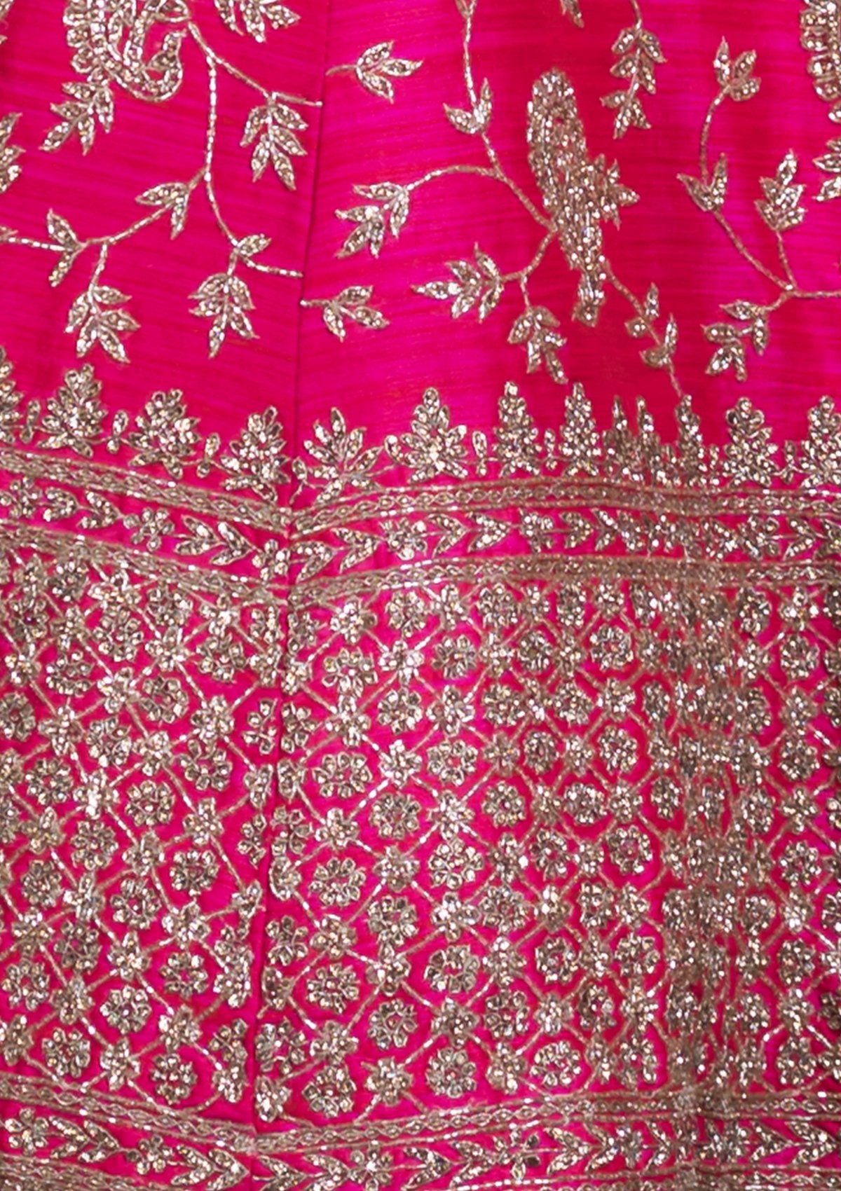 Koskii Pink Silk Designer Bridal Lehenga-Koskii