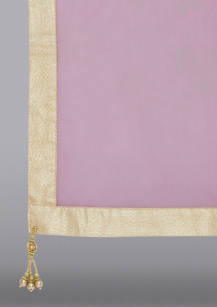 Rani Pink Zariwork Net Designer Lehenga-Koskii