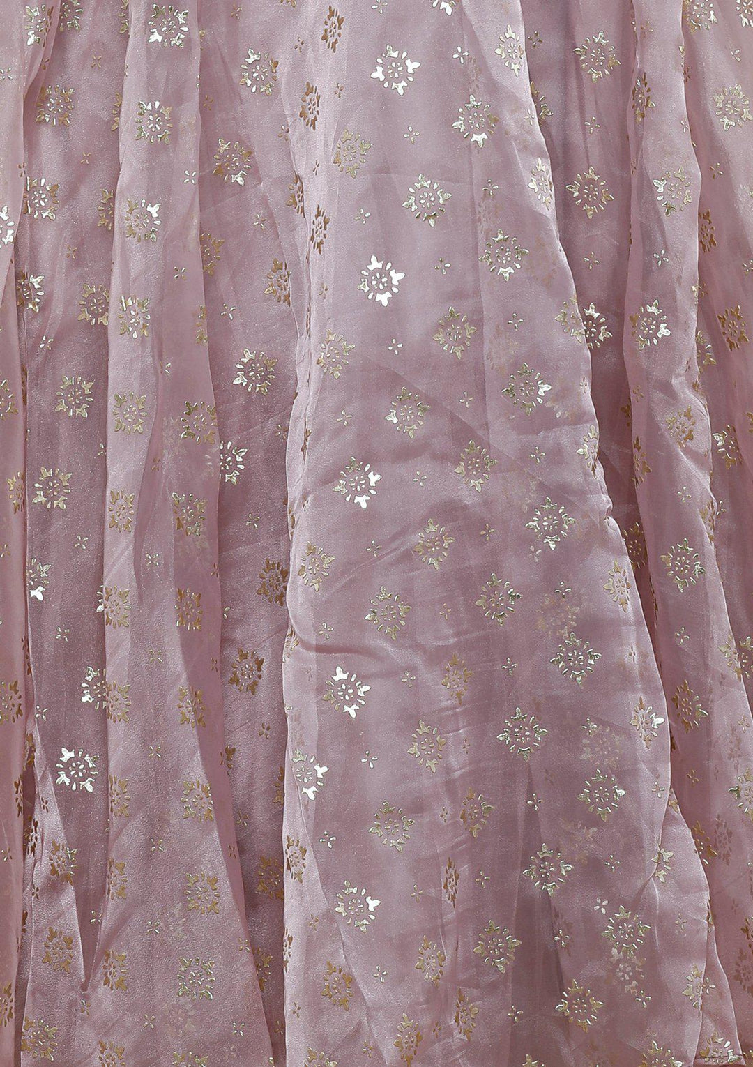 Lavender Sequinned Tissue Silk Designer Lehenga-Koskii
