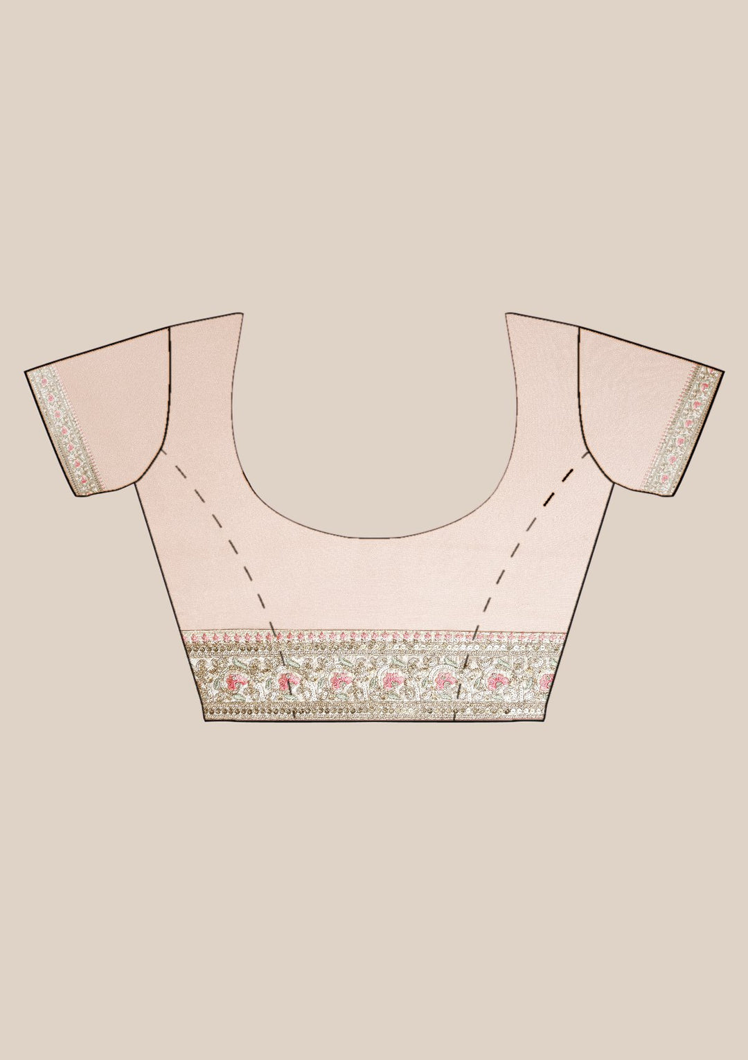 Mauve Zariwork Chiffon Designer Saree-Koskii