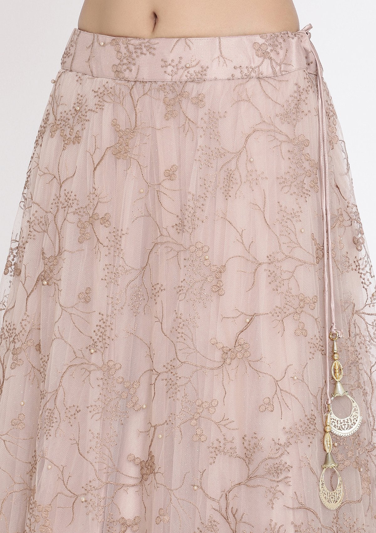 Lavender And Wine Stonework Net Designer Lehenga - koskii