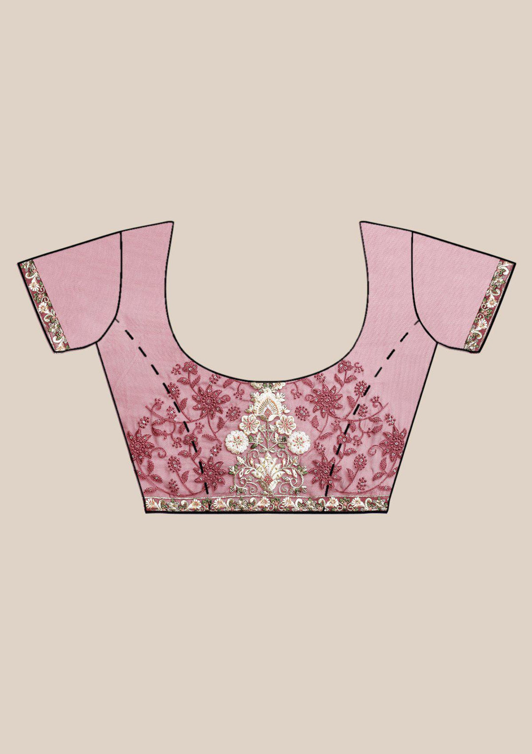 Maroon Threadwork Art Silk Designer Saree-Koskii