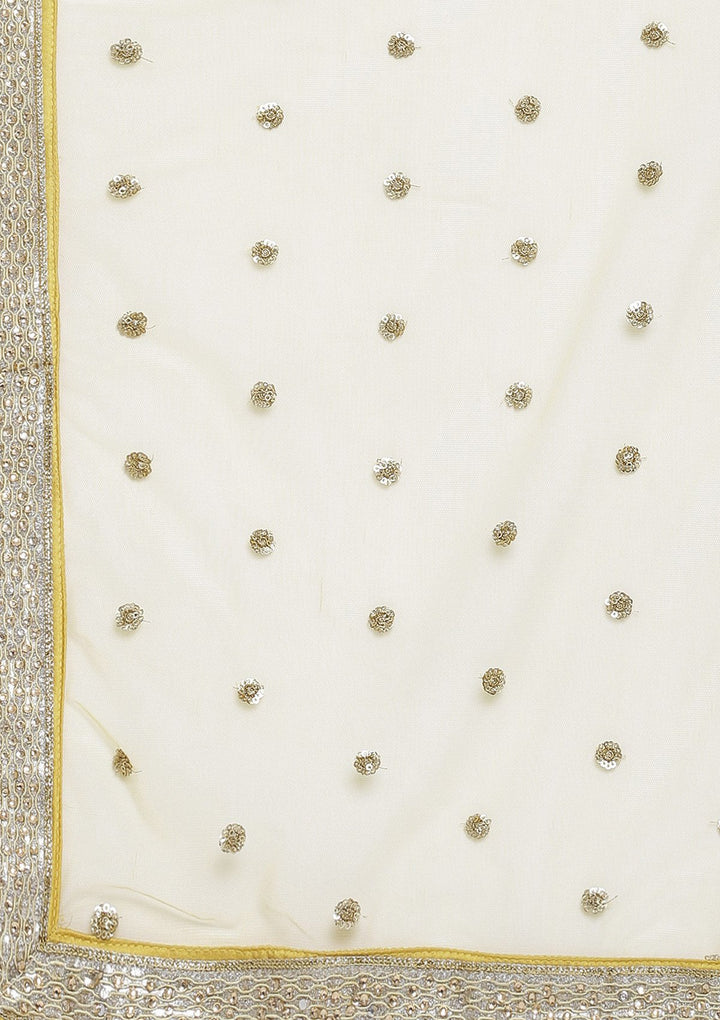 Yellow Gotapatti Net Designer Lehenga-Koskii