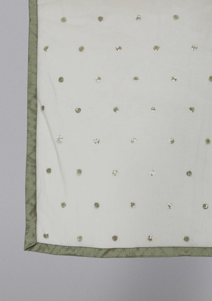 Pista Green Stonework Net Designer Lehenga-Koskii