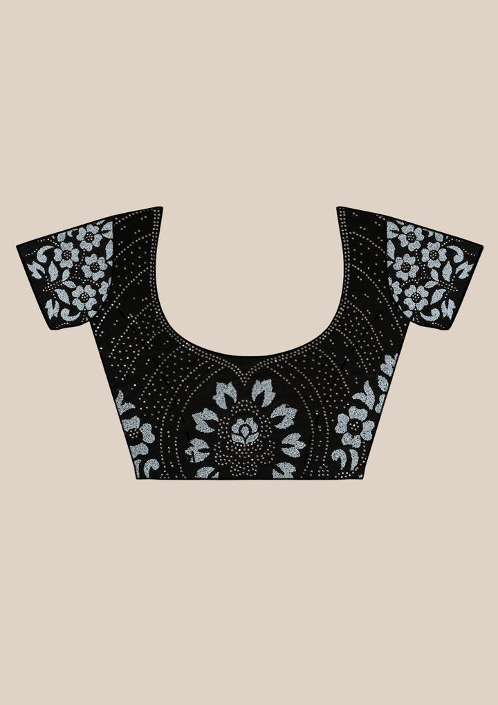 Sea Green Swarovski Georgette Designer Saree-Koskii