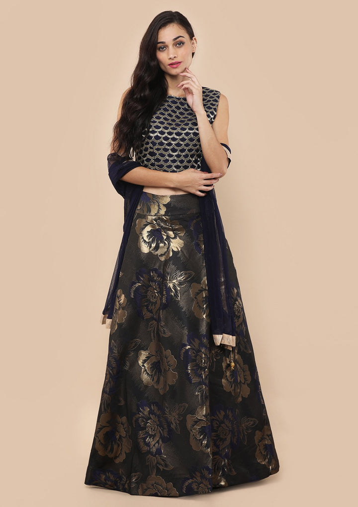Koskii Brocade Lehenga-Koskii