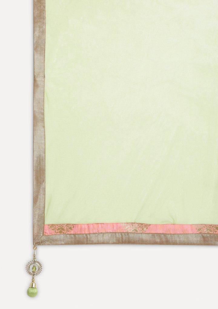 Baby Pink Cutdana Rawsilk Designer Lehenga-Koskii