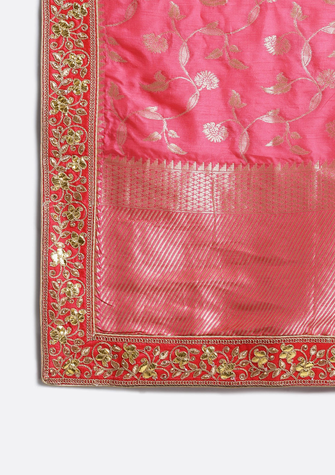 Peach Zariwork Brocade Designer Lehenga-Koskii