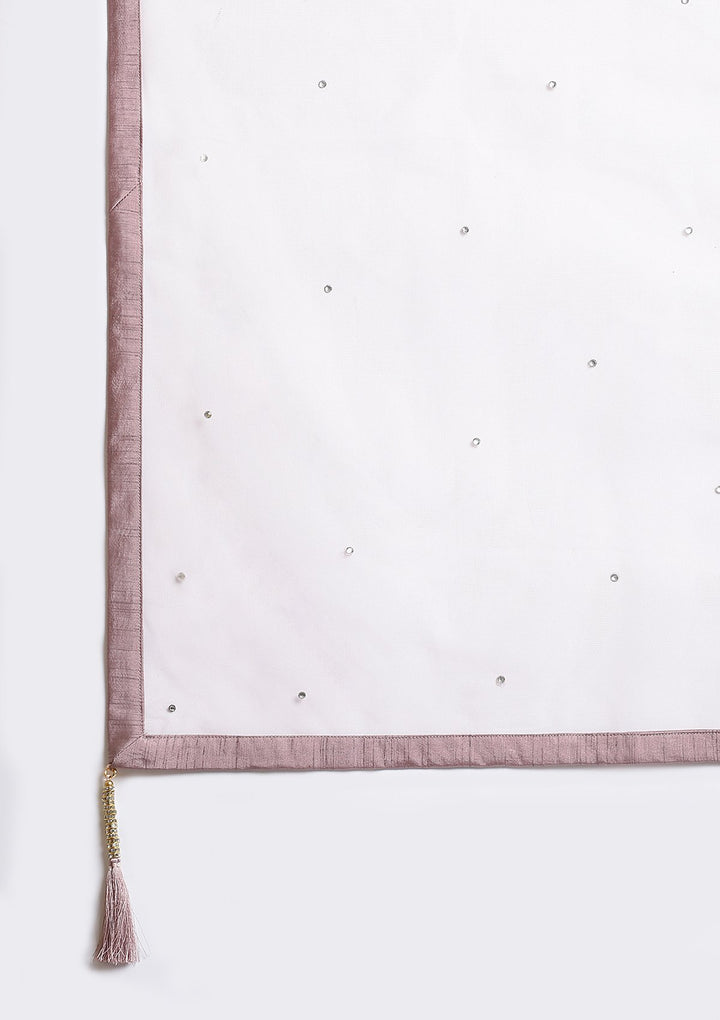 Mauve Threadwork Net Designer Lehenga-Koskii