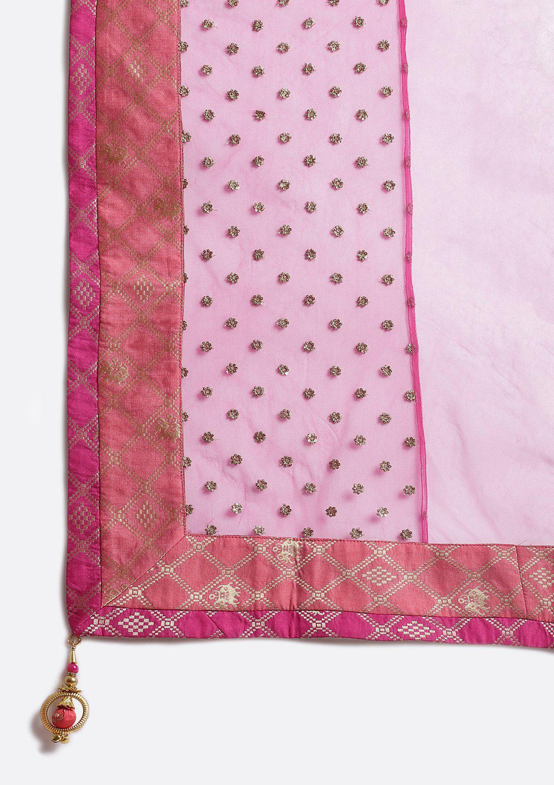 Peach Zardozi Rawsilk Designer Lehenga-Koskii