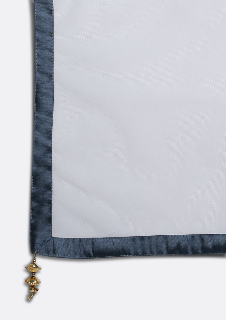 Light Grey Stonework Net Designer Lehenga-Koskii