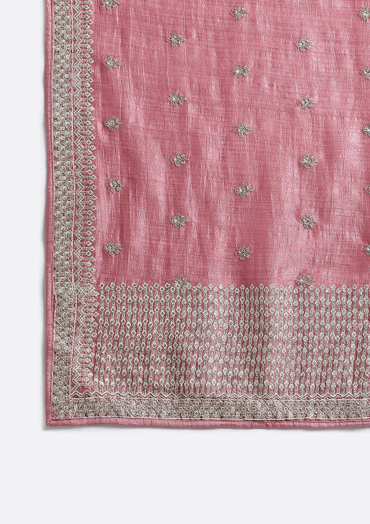 Navy Blue Zari Work Rawsilk Designer Gown-Koskii