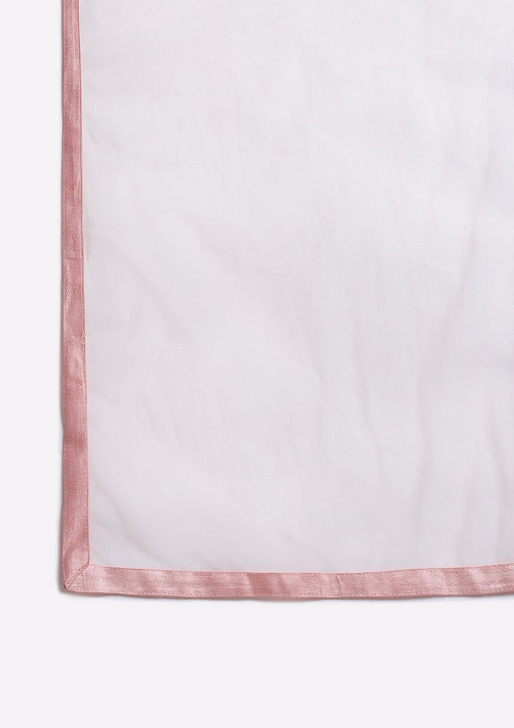 Pink Pearlwork Net Designer Lehenga-Koskii