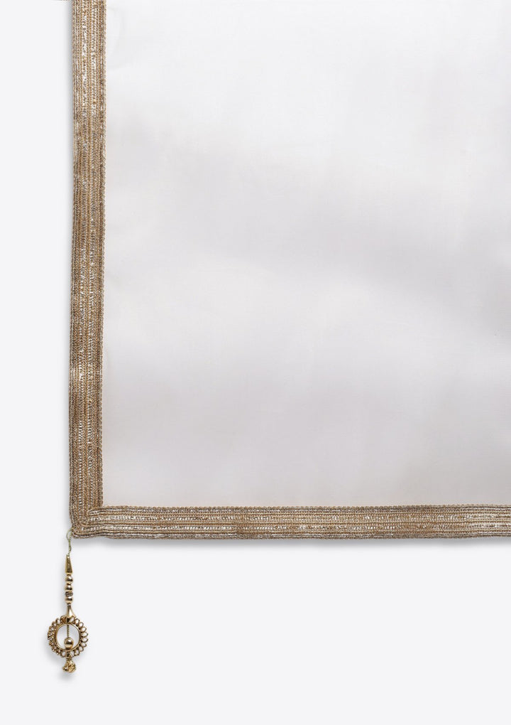 Beige Sequins Net Designer Lehenga-Koskii