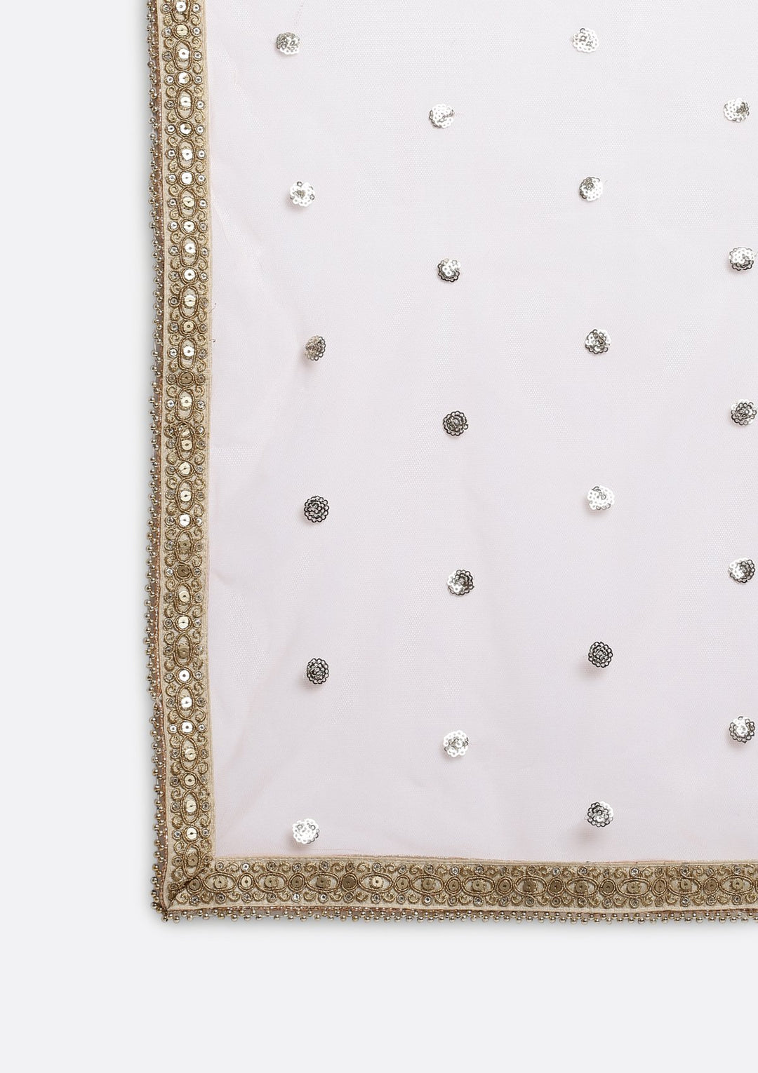 Peach Threadwork Chiffon Designer Lehenga-Koskii