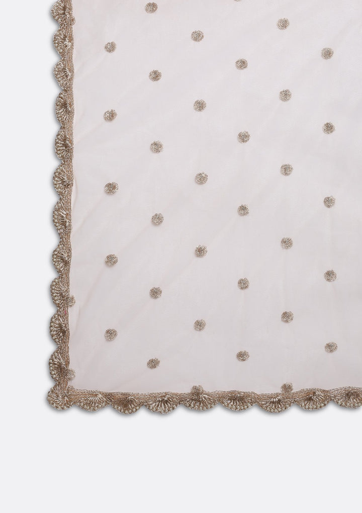 Peach Sequins Net Designer Lehenga-Koskii