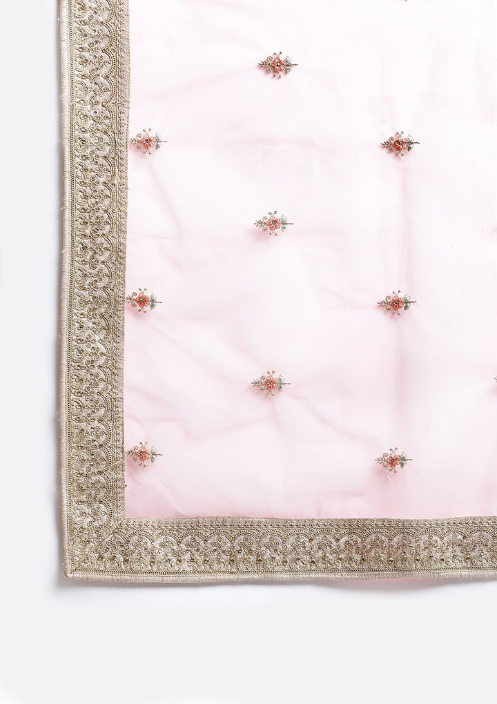 Cream Gota Patti Rawsilk Designer Lehenga-Koskii