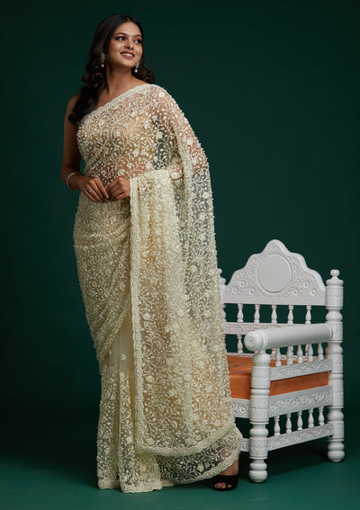Golden Saree Online - Buy Designer Golden Colour Saree Blouse At Best  Prices| Nykaa Fashion