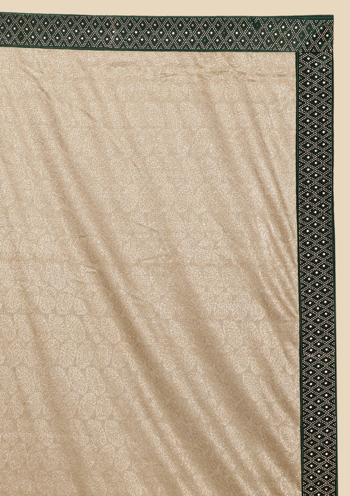 Gold Swarovski Net Designer Saree - koskii