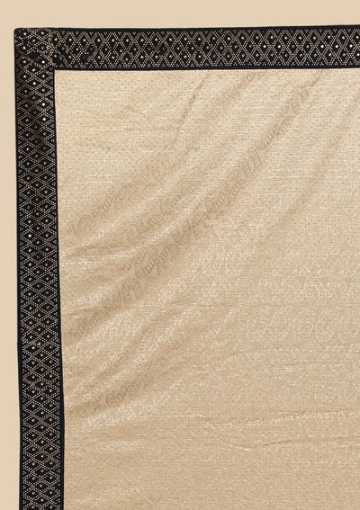 Gold Swarovski Net Designer Saree - koskii
