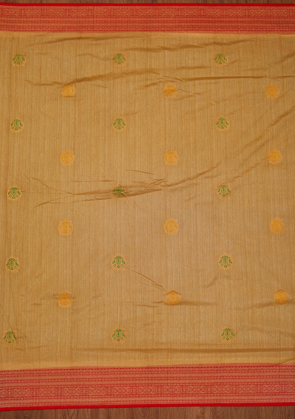Gold Zariwork Raw Silk Designer Saree - koskii