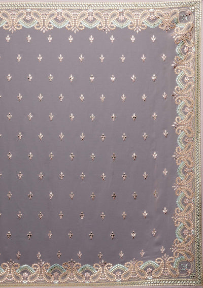 Baby Pink Gotapatti Georgette Designer Saree - Koskii