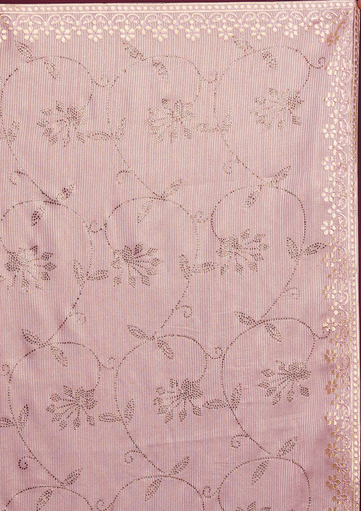 Baby Pink Gotapatti Shimmer Designer Saree - koskii