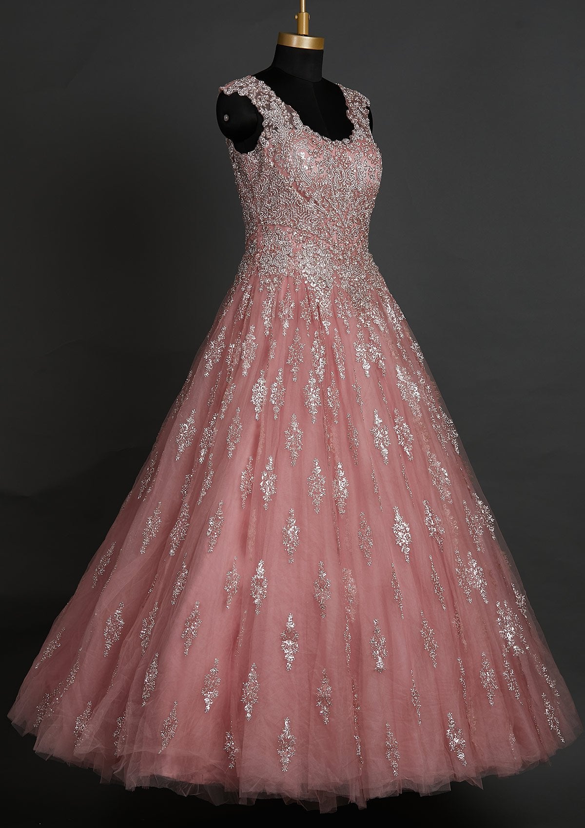 Baby pink hot sale gown designs