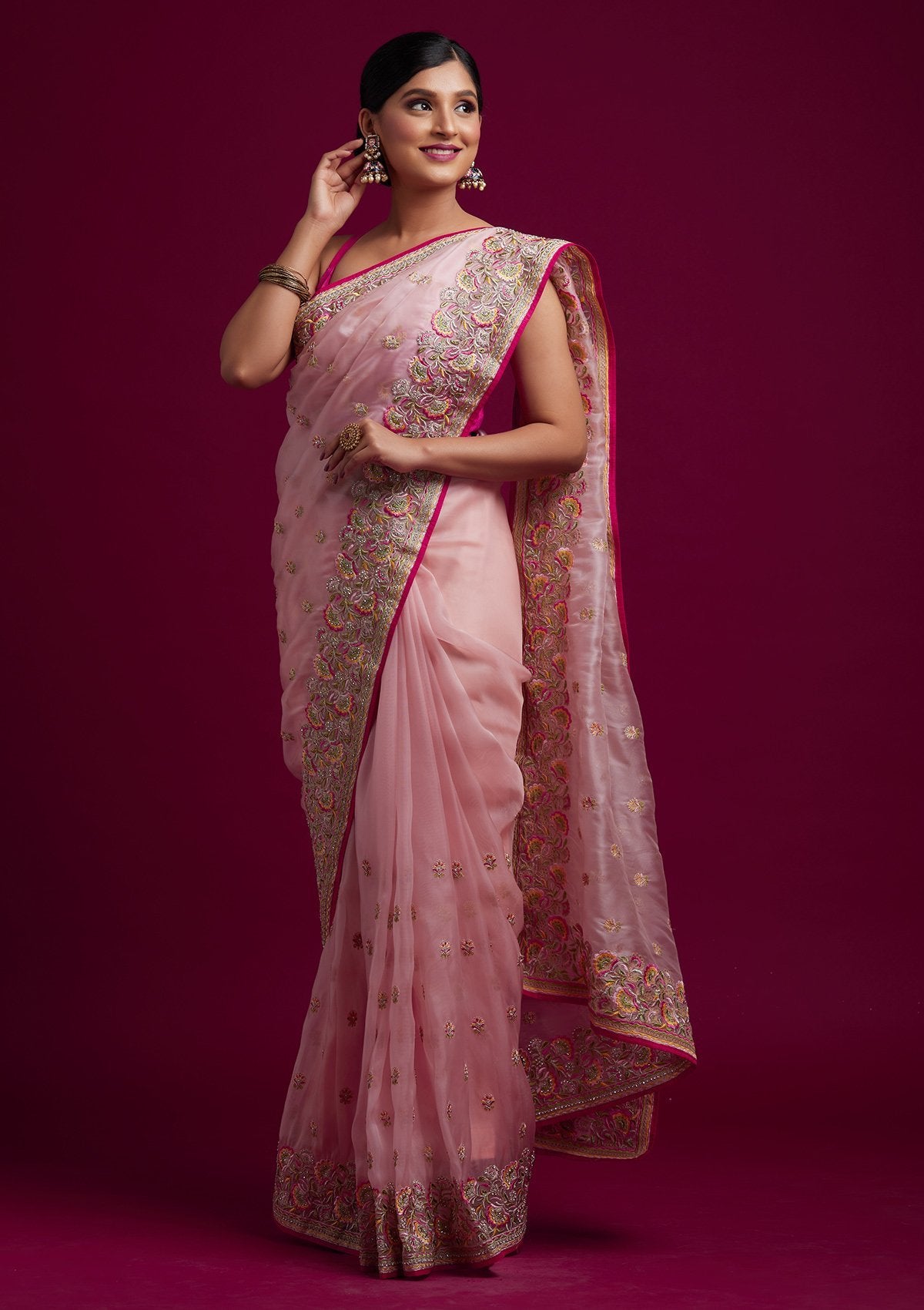 Rani Pink Saree Set – Rimple & Harpreet