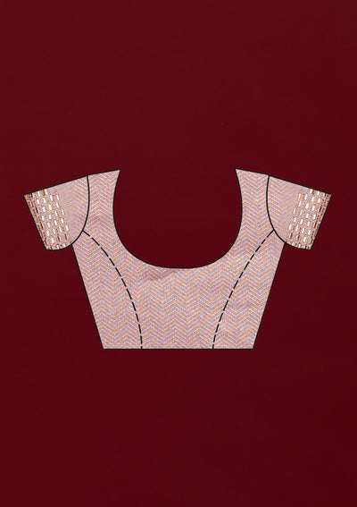 Baby Pink Swarovski Shimmer Designer Saree - koskii