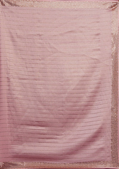 Baby Pink Swarovski Shimmer Designer Saree - koskii