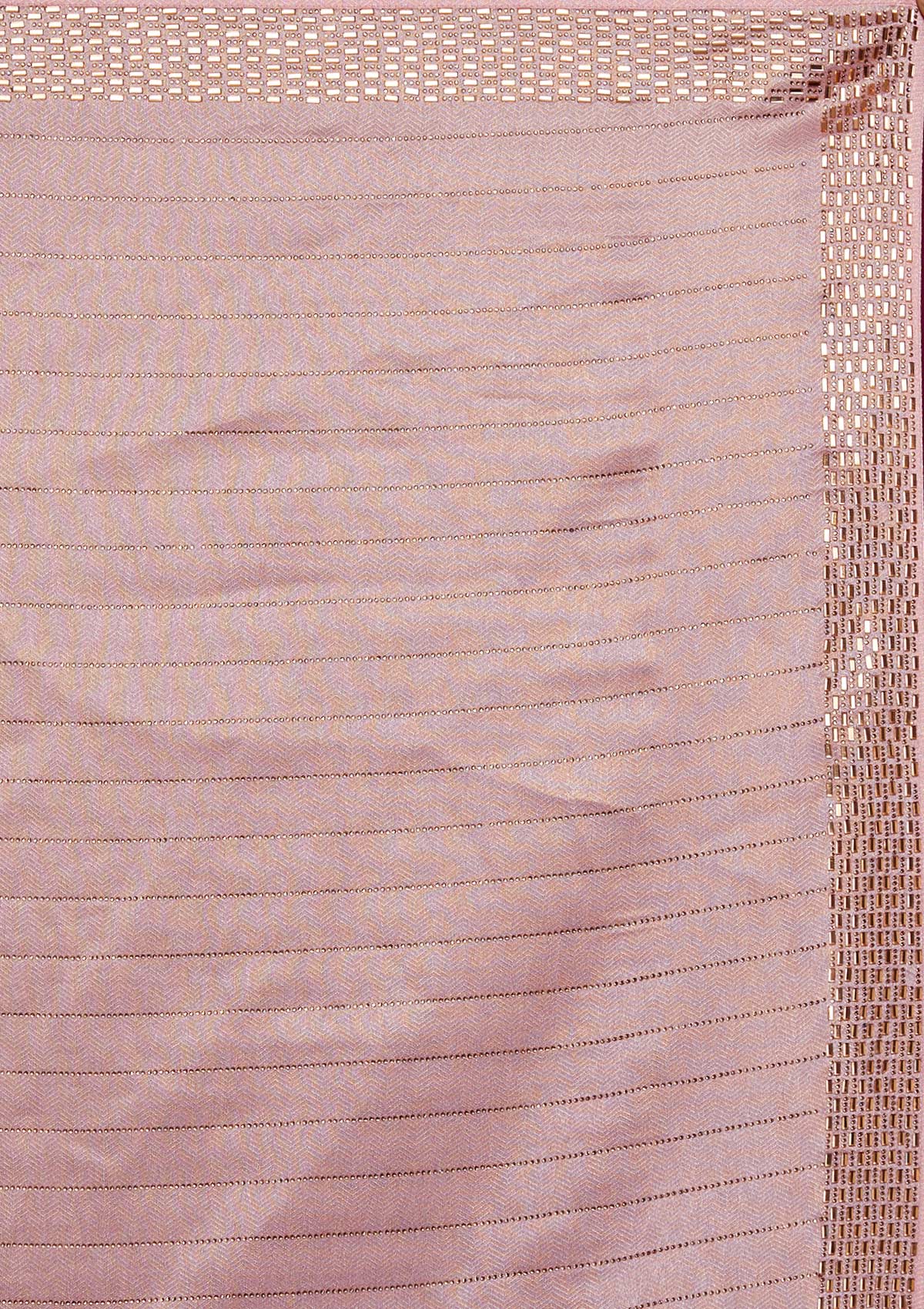 Baby Pink Swarovski Shimmer Designer Saree - koskii