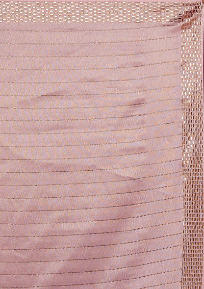 Baby Pink Swarovski Shimmer Designer Saree - koskii