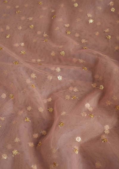 Baby Pink Zariwork Net Readymade Dupatta-Koskii