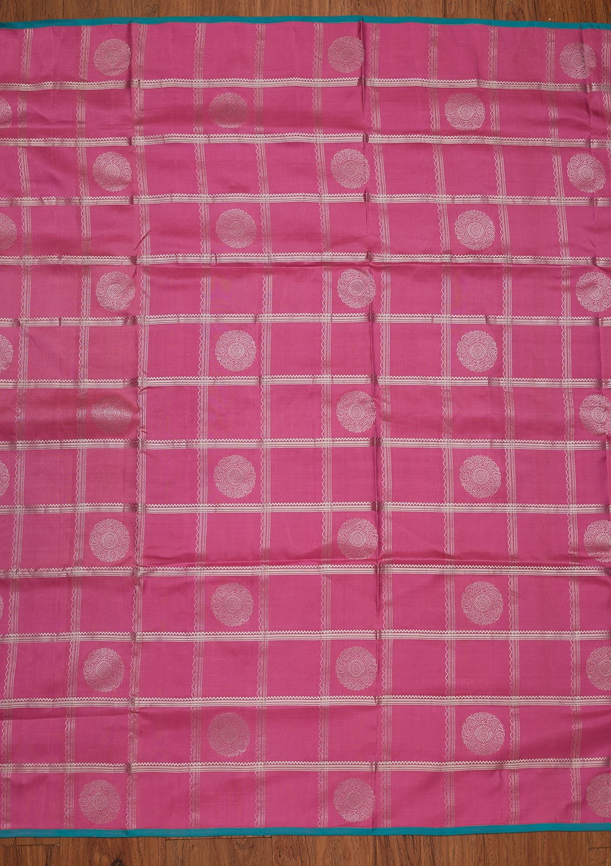 Baby Pink Zariwork Pure Silk Designer Saree - koskii