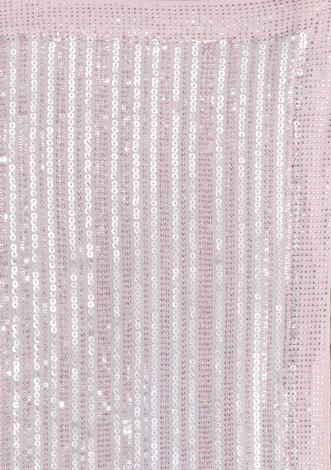 Baby Pink Sequins Georgette Saree-Koskii