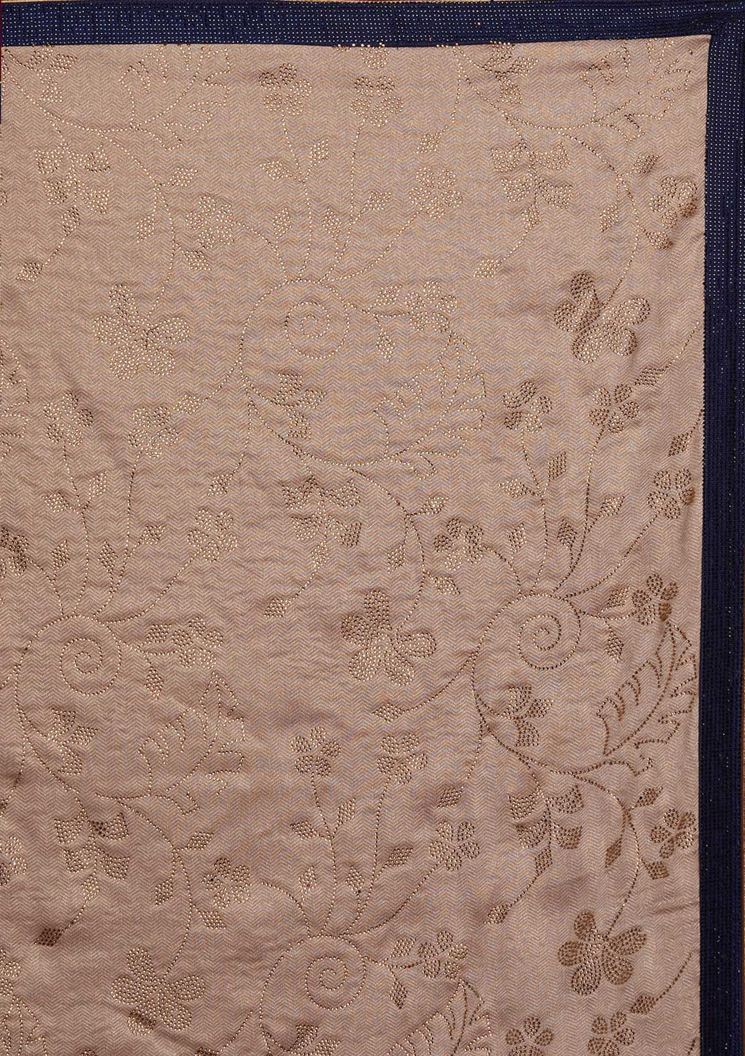 Beige Swarovski Shimmer Designer Saree - koskii