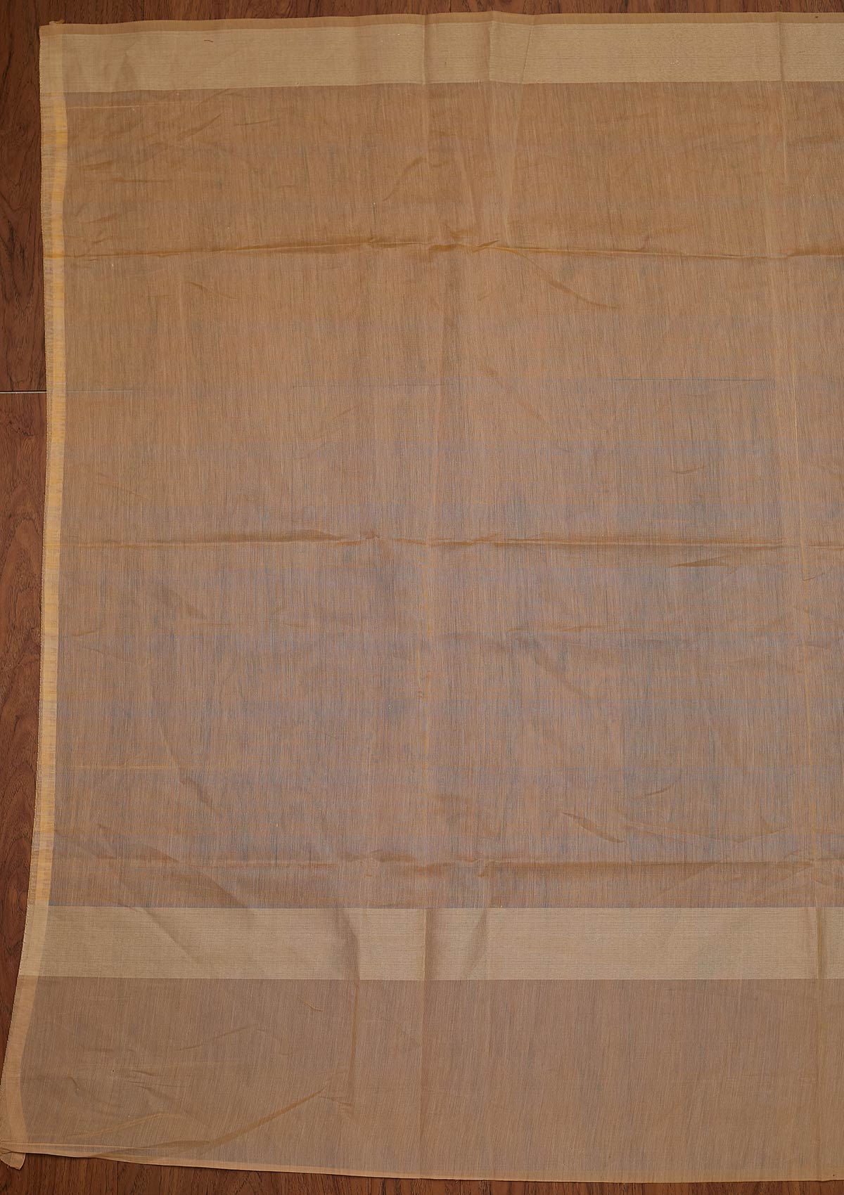 Beige Threadwork Chanderi Designer Saree - koskii