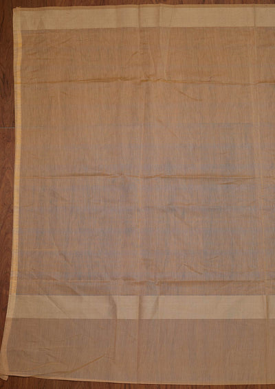 Beige Threadwork Chanderi Designer Saree - koskii
