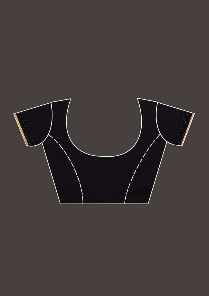 Black Sequins Georgette Saree - Koskii